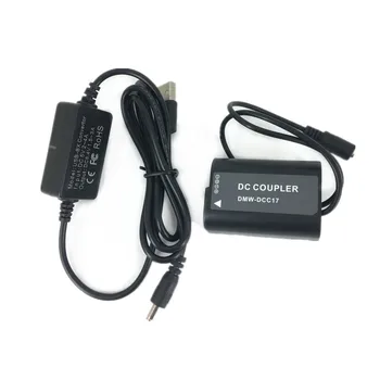 DCC17 Манекен Батерия + USB Адаптер Кабел за Panasonic Lumix S5 DC-S5 DC-S5K Помещение Резервни Батерии за телефони замени DMW DCC17