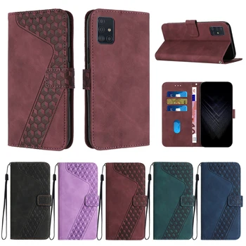 Кожен Калъф-портфейл с Панти капак за телефон Samsung Galaxy A51 A71 A81 A91 A41 A31 A21S A11 A21 A03 Основната А02 A03S A02S А01 Калъф