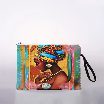 Африкански жени козметична чанта, водоустойчив печат модни костенурка листа тоалетна чанта обичай туристически съединител