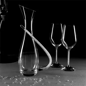 Творчески Гарафа Персонализирани Сватбени Чаши Кристални Вечерни Чаши За Пиене Copas De Cristal H1239