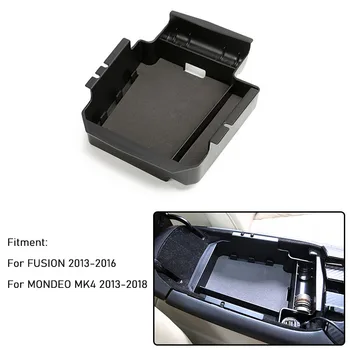 За Ford Fusion 2013-2016 Mondeo mk4 автоаксесоари Органайзер За Централната Конзола Подлакътник на Кутия За Съхранение Тава Врата копчето Поставяне на Тавичката