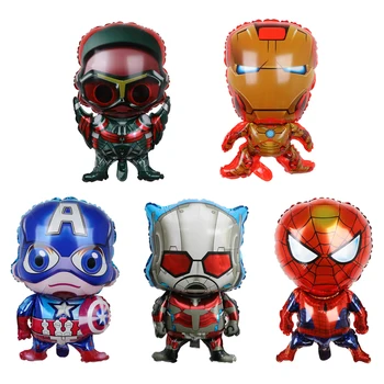 Marvel Spiderman Iron Man Балон От Фолио Отмъстителите Герой Честит Рожден Ден Украса За Парти Детски Душ Децата Балони