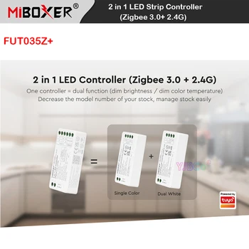 Miboxer Zigbee 3,0 Одноцветный, двоен бял Контролер за led лента CCT е 2 в 1-слаби 2,4 G на дистанционното управление за 12 В 24 В Ивица Светлина