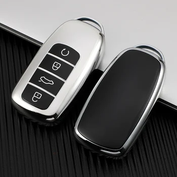 Нов Мек Калъф за Ключове на Автомобила от TPU, Калъф за Ключове на Chery Tiggo 8 Pro 2021, Калъф за Ключове на Автомобила, 4 Бутона, Калъфи за дистанционно управление, Аксесоари, Защита на