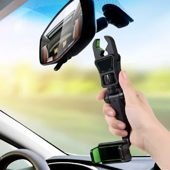 Многофункционален калъф Телефон Таблото на Автомобила Козирка Клип 360 завъртащо се на Огледалото за Обратно виждане Определяне на Универсален GPS Скоба Поставка