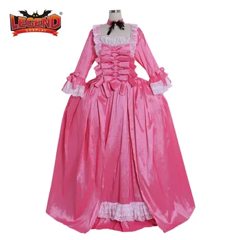 Мария-Антоанета розова бална Рокля Рокля Рококо 18 век розова рокля рокля cosplay костюм рокля