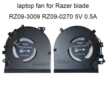 Вентилатори за охлаждане cpu за лаптоп Razer Blade 15 RZ09-0270 02705E76 RZ09 3009 E97 Вентилатор на радиатора на GPU Охладител Нов DFS5K121142621 FLK7 FL6S