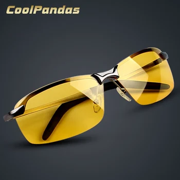 2022 Нови Слънчеви Очила За Нощно Виждане Мъжки Маркови Дизайнерски Модни Поляризирани Нощни Автомобилни Защитни Очила За Шофиране С Подобрени Осветление Антибликовые Очила