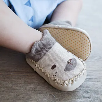 1 чифт анимационен сладък детски обувки за деца, нескользящие чорапи с мека подметка и любимец на модел, чорапи за бебета, мека топла детски обувки