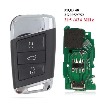 MQB Авто Интелигентен Бесключевой Go Smart Remote Key 434 Mhz с чип ID48 за VW Passat B8 Arteon Superb A7 Вариант 2014-2020 Година