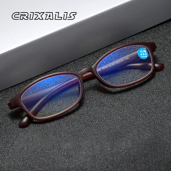 CRIXALIS TR90 Очила За Четене С Гъвкави Рамки, Мъжки И Женски Компютърни Оптични Очила За Далекогледство, Блокиране на Синя Светлина, Очила с UV400
