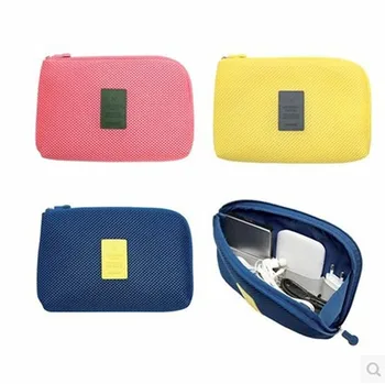 Candy colort пътна ударопрочная цифров чанта за съхранение на кабел за зареждане захранване линия за предаване на данни зарядно устройство козметична чанта за съхранение