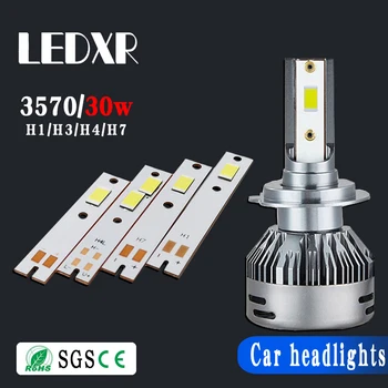 2 елемента Сдс автомобили фаровете LED източник на светлина 3570 led керамична лампа мъниста 30 W бяла подсветка заваръчен медни подложка3570 H1 H3 H4 H7