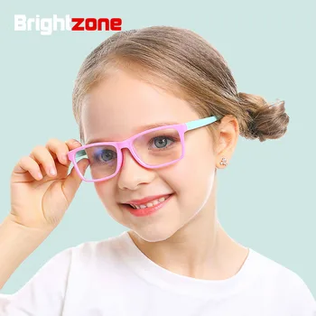 Компютърни Очила Brightzone, Блокиране На Синята Светлина, За Деца, Момчета, Момичета, Юноши, Детски Игрални Точки, Които Намаляват Напрежението На Очите Очила, Розов