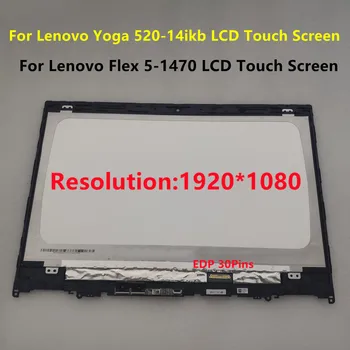5D10N45602 5D10M42869 B140HAN04.2 Матрица За Lenovo Yoga 520 14IKB Сензорен Екран В Събирането на 14 Инча Лаптоп LED LCD Панел