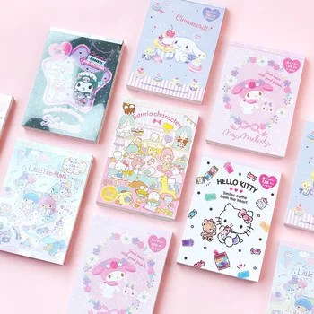 Sanrio My Melody Hello Kitty Kuromi Cinnamoroll LittleTwinStars Сладък Бележник За Момичета Kawaii Канцелярский Бележник Детски Подарък Обучение