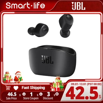 JBL W100TWS Bluetooth 5,0 Слушалки True Wireless TWS Стерео Слушалки С Дълбоко Басовым Звук Слушалки Спортни Слушалки с Микрофон, Калъф За Зареждане