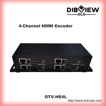 Dibview OTV-HE4L H. 265 H. 264 HDMI Аудио и видео Мрежа RTMP HTTP HLS UDP RTSP SRT HD IPTV Енкодер За Директно излъчване Facebook