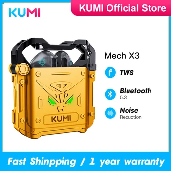 KUMI Мех X3 TWS Слот Bluetooth Слушалки 5,3 Безжични Слушалки Слушалки с Докосване с Калъф за Безжично Зареждане