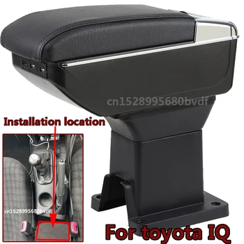 За Toyota IQ подлакътник кутия За Toyota IQ предната Централна Конзола Кутия За Съхранение Подлакътник Аксесоари за Автомобили резервни Части с USB LED