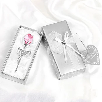 Кристален Роза Европейски Стил Креативни Сватбени Подаръци Офис Малки Рекламни Подаръци Семейни Вечерни Аксесоари