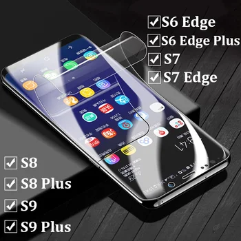 4 бр. Напълно Извита Гидрогелевая Фолио За Samsung Galaxy S8 S9 Plus Note 9 8 Защитно Фолио За Екран на Samsung A6 A8 S7 Edge Защитно Фолио