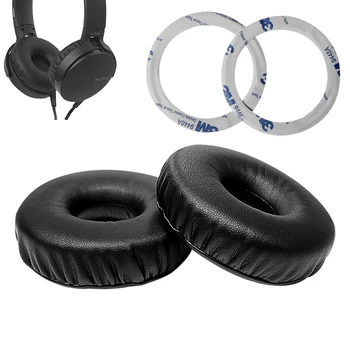 2 бр. За Sony MDR-XB650BT Калъф за слушалки XB550AP Гъба XB450AP Слушалки, Кожен калъф Амбушюры с двустранна лента