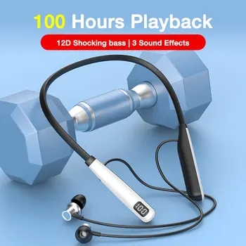 EARDECO 100 Часа Възпроизвеждане на Bluetooth Слушалки Спортни Безжични слушалки Слушалки, Сменящи се на Бас Стерео Слушалки Inear Главоболие Телефон