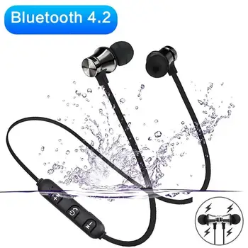 Магнитни слушалки Bluetooth-съвместими Безжични слушалки В ушите, намаляване на шума, Висящи спортни слушалки Xt11