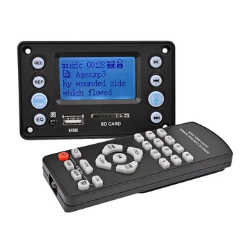 5 LCD-Дисплей, MP3 Декодер КПР Bluetooth Аудио Приемник APE FLAC и WMA WAV Декодер Поддръжка на Запис на Радио Текста на Песента Дисплей