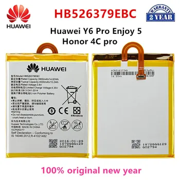 100% Оригинална батерия Huawei HB526379EBC 4000 ма За HUAWEI Y6 Pro Enjoy 5 Honor 4C Pro TIT-L01 TIT-TL00 -CL00 TIT-CL10 на Батерията