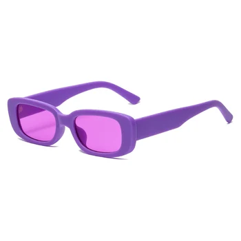 Реколта Квадратни Слънчеви Очила y2k, Малки Правоъгълни Цветни стъкла, сенки за Жените, Мат Слънчеви Очила Macaron Colors