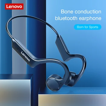 Слушалки с Костна Проводимост Оригинални Lenovo X4 Безжични Bluetooth Слушалки Стерео Спортни Велосипедни Ухото Куки Слушалки с микрофон
