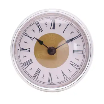 Диаметър на лице 80 мм Сребърна Дограма Кварцов Часовник Корона за Вградени Часа САМ Настолни Часовници
