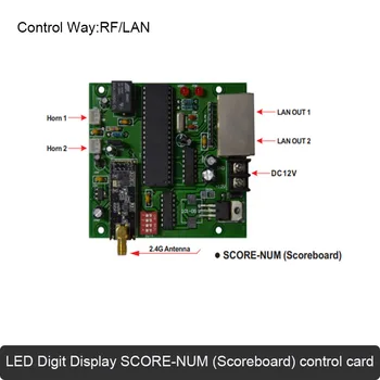LED дигитален дисплей СМЕТКА-НОМЕР (Табло) Контролната карта Баскетбол и Футбол RF дистанционно управление