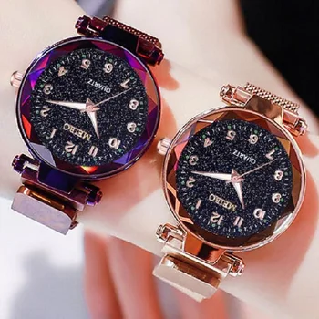 Модерен Дамски Часовник Star Sky Стоманени Магнитни Дамски Часовник-Гривна Montre femme Рокля Дамски Часовници ръчни часовници за жени
