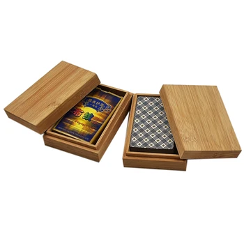 Нов Бамбук Кутия За Съхранение На Карти, Тенис На Дървена Кутия За Карти За Игра В Покер Калъф За Карти Таро Кутия Празна Кутия