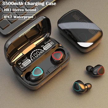 M10 TWS Безжични Слушалки Bluetooth Слушалки-5.1 Спортни Водоустойчиви Слушалки С Микрофон зарядно устройство ще захранване на Скоростната Слушалки За Всички Смартфони