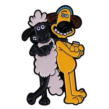 C3371 Забавни Аниме овце Емайлирана Игла животни Брошка За Дрехи Раница Отличителни Значки Модни Бижута Аксесоари Фестивални Подаръци