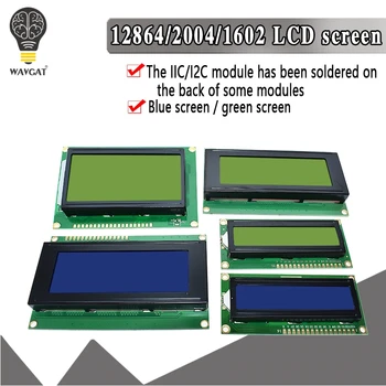 LCD1602 LCD дисплей 1602 2004 12864 модул Синьо Зелен екран 16x2 20X4 Знаков LCD дисплей Модул на Дисплея HD44780 Контролер синьо-черна светлина