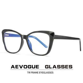 AEVOGUE Нови Дамски слънчеви Очила с анти-Синя светлина, Котешки Очи, Оптични Рамки TR90, Очила, слънчеви Очила по рецепта, KS112