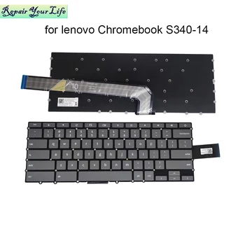 Нова Английска клавиатура за лаптоп lenovo Chromebook S340-14 S330 компютърни американска клавиатура qwerty keycaps Автентични SN20R49156 LCM18B7