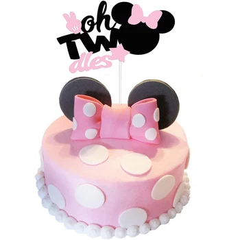 Disney Disney Мини Маус Декор За Рожден Ден За Малки Момичета Полза На Cupcake Торта Топперы Опаковки Децата Рожден Ден Украси За Доставка