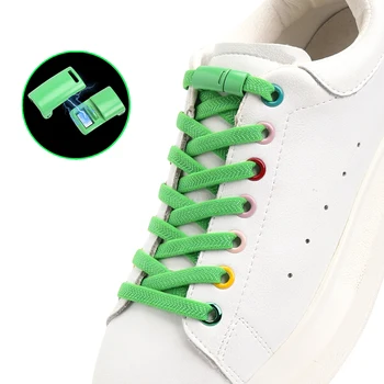 Магнитни Връзки За Обувки Без Завязок Ластични Шнурове За Обувки На Равна Подметка За Обувки За Бягане Мързелива Обувки Бързо Чрез Шнурове Цветни Метален Заключване Аксесоари