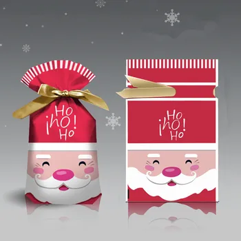 Навидад 2021 Дядо Подарък Чанта Бонбони Снежинка Чанта от съвсем малък Коледна Украса за Дома на Масата на Нова Година 2022 Подаръци Ноел