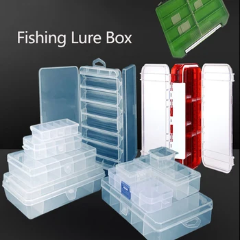 Пластмасови Отделения На Кутия За Съхранение На Прозрачна Стръв Квадратен Кука Кутия За Стръв За Риба Аксесоари На Плаващи Рибарски Принадлежности Кутия
