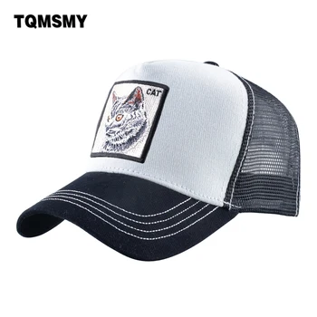 TQMSMY Модерна бейзболна шапка с Нашивкой с Бродерия Котка, бейзболна шапка в стил хип-хоп, Шапки за шофьори на камиони, Мъжки И дамски Градинска градинска Шапка, Шапки TMDHLM