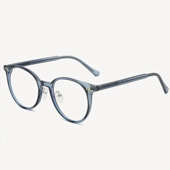 Дамски Кръгли Очила По Рецепта, Прозрачна Vintage слънчеви очила Insta-famous От Анти-синьо материал, леки лещи за четене Progressvie