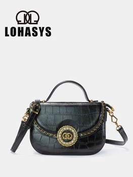 LOHASYS Lehua Xishi Седельная чанта 2022 Нова Мода Висококачествена Кожена Дамска Чанта През рамо с едно рамо