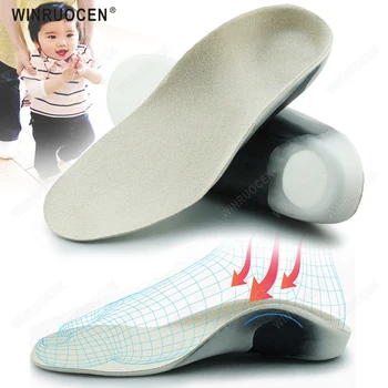 3D Ортопедични Стелки За Плоскостопия За Деца, Стелка за Поддръжка на Свода на Стъпалото, Корекция на вальгусной деформация X-Legs, Здрави Грижи, вложки за петата на обувката